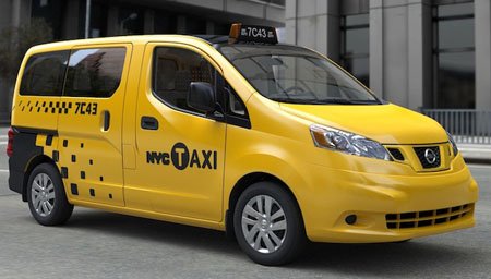 То самое такси Nissan NV200, которое будет отныне бороздить просторы Нью-Йорка